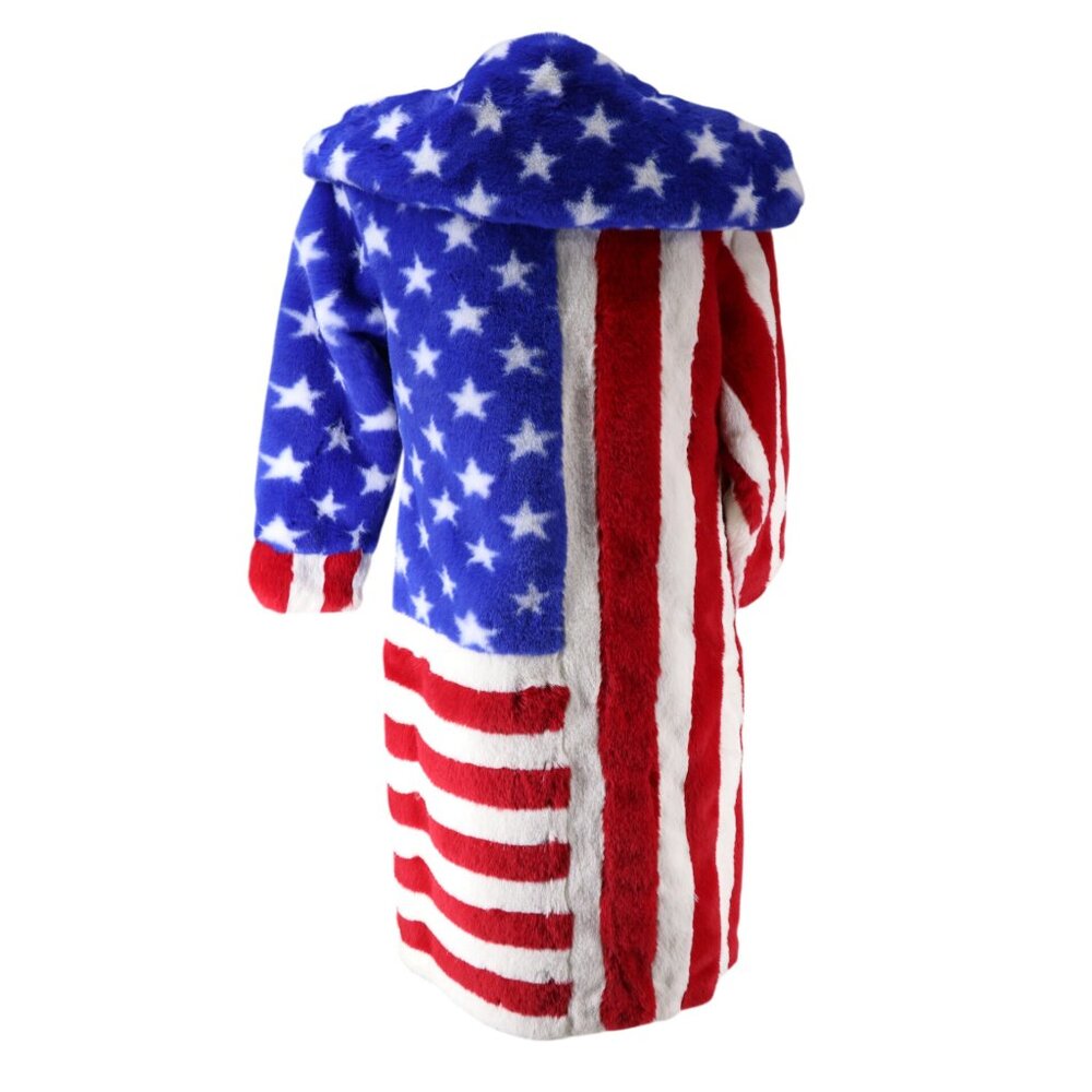 America Fur Coat Star and Stripes - Picture 3 of 4